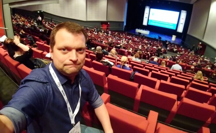 Owner and teacher Mick at a language conference in Brighton